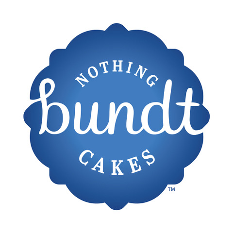A blue, scalloped-edged circular logo with the words "Nothing Bundt Cakes" written in white, cursive and block letters.