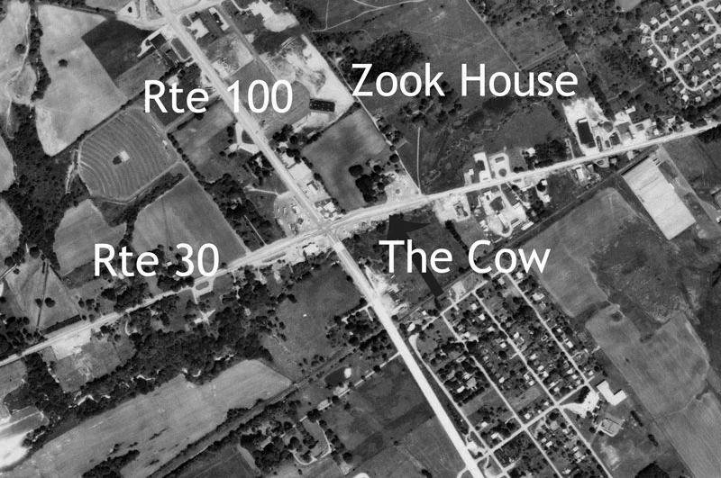 Aerial image of Exton PA in 1971